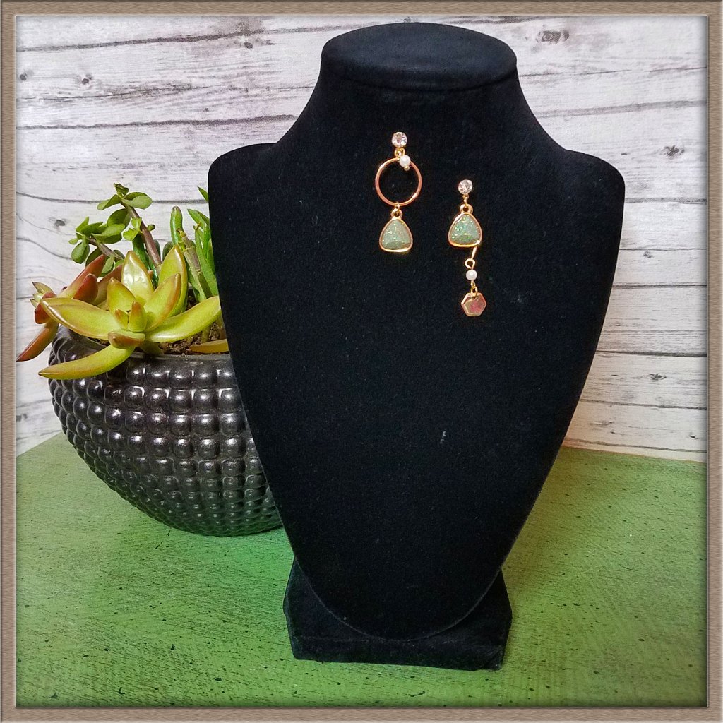 Nwt Betsey Johnson Mismatch Geometric Earrings